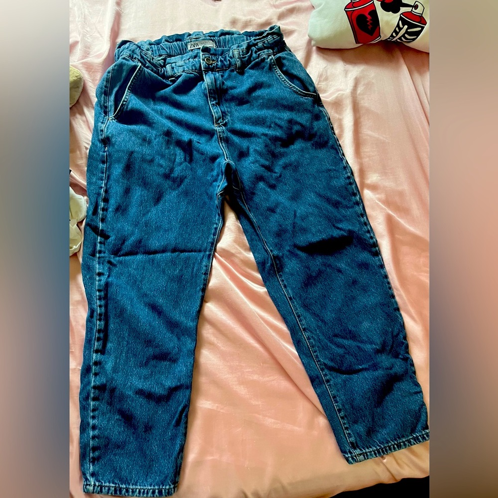 Zara ruffled jeans